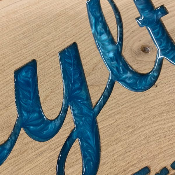 1200mm House name sign, filled with resin compound